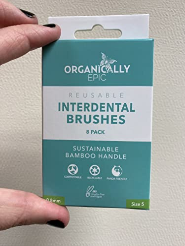 Bambus Interdentalbürsten (Größe 5 / Grün / 0,8 mm)