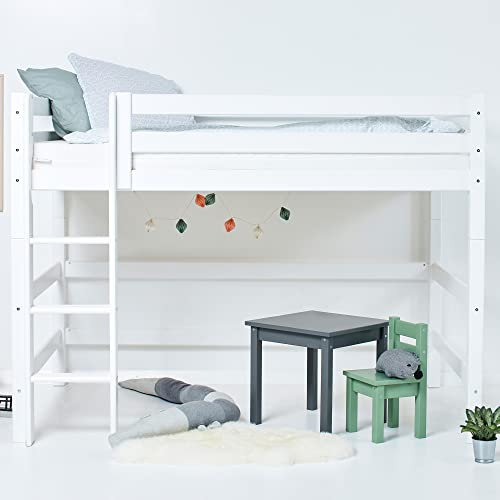Hoppekids ECO Luxury Mittelhochbett 90x200 cm, Weiß
