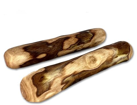 Bois d'Olivier Naturel pour Chiots et Chiens | Lot de 2 (Taille XS) 13 CM | Bain d'Huile d'olive | Jouet à Mâcher Naturel en Bois d'Olivier pour Chiens | Hygiène Dentaire| Bâton Anti-Stress