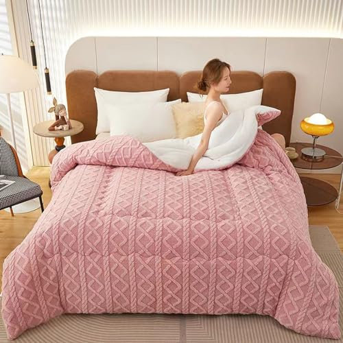 Verdickte Super Weiche Winterdecke, Winter Steppdecke Dicker Lamm-Kaschmir, Decke, Flauschige Kaschmir-Steppdecken,Warme Winterdecke 150x200cm 3kg