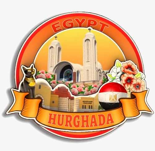 Hurghada Kühlschrankmagnet aus Holz in Ägypten, lustig, 3D, handgefertigt, Stadt, Reise, Souvenirs, Basteln, Kühlschrankaufkleber, Heimbüro, Dekoration, Sammlung, Geschenk