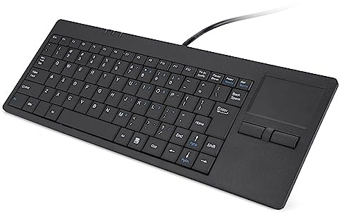 Vvikizy Clavier à pavé Tactile USB Mini Design pour Un Fonctionnement Stable et Port USB HUB clavier touchpad filaire 86 Touches avec pavé Tactile intégré Keyboards