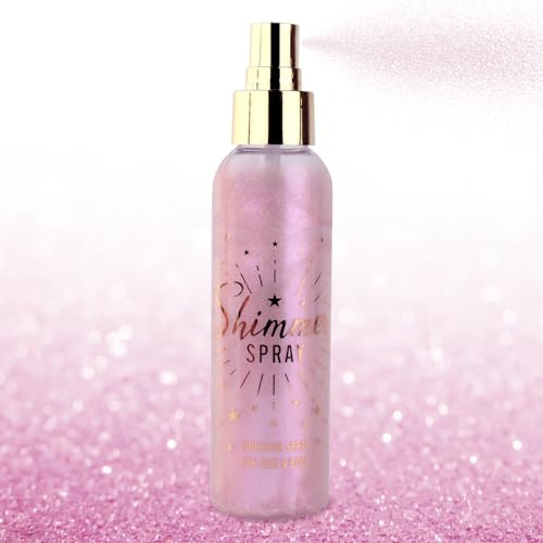 VOLLUCK Glitzer Spray – 110 ML Glitter Spray für Haare, Gesicht, Körper & Kleidung – Einfach aufzutragen & auszuwaschen – Für Party, Festival, Karneval, Weihnachten (Lila)