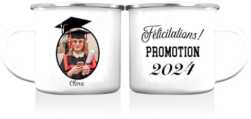 Grovjewfit Tasse En émail Personnalisée Avec Nom Texte Photo Tasse Cadeaux Pour Filles Femmes Garçons Petite Amie Remise Des Diplômes Noël Anniversaire Tasse à Café Nici (Style 1)