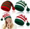 JEKAVA 3 Stück Weihnachten Mütze Damen Weihnachtsmütze Herren Wintermütze Strickmütze Nikolausmütze Weihnachten Party Hat für Erwachsene (Erwachsene)