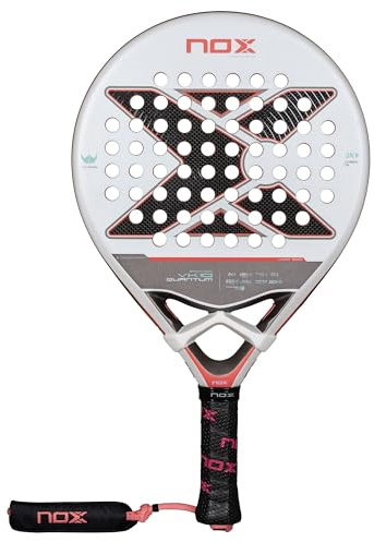 NOX Padelracket VK10 Quantum 3K av Aranzazu Osoro 2025 | Lyxig serie rund Pala Padel | EOS klaffmanövrerbarhet & anpassad greppteknik | 3K kol med HR3 färgkärna | Premium Pala de Padel