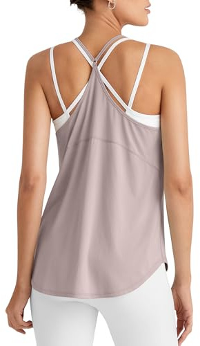 G4Free Workout Tank Tops for Women Lightweight Sleeveless Gym Sport Tops Y-Back Loose Fit Running Athletic Shirts