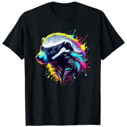 Paint Art Tasso Di Miele Honey Badgers Ratel Maglietta