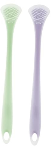 HAPINARY Raschietto Per Lingua Spazzola Puliscilingua Set Di 2 Pezzi Strumento Pulizia Della Lingua Per Adulti Rimuove Residui Di Cibo