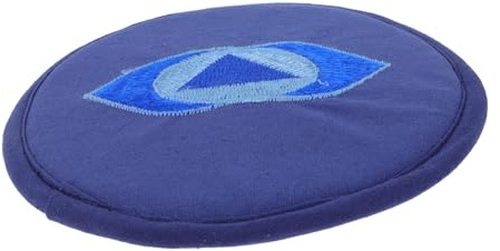 Yardwe Cojín para Cuenco Tibetano Bordado Almohadilla Antideslizante Azul Accesorio Budista Duradero y Decorativo
