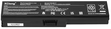 XClong PA3817U-1BRS PABAS228 Laptop Akku Ersatz für Toshiba Satellite C650 C655 C660 C670 C670D L600 L630 L675 L675D L700 L730 L735 L740 L745 L750 PA3818U-1BR SPA3816U-1BRS PA3819U-1BRS PA3634U-1BRS
