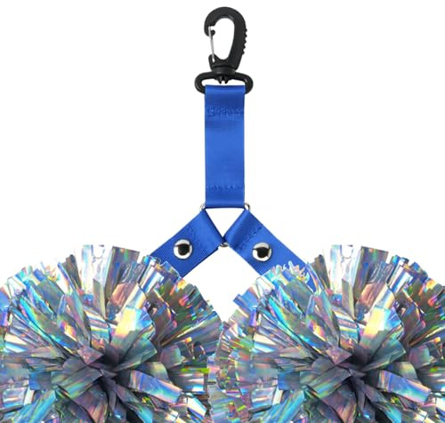 Cheerleading Pompon - Ciondolo per cheerleader Team – con bottone automatico per borsa da cheerleader, per ragazze cheerleading, giochi sportivi, attività scolastiche e danza
