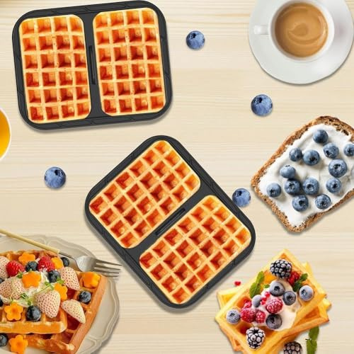 Set di inserti per waffle doppi per accessori per friggitrice ad aria calda, compatibile con AF400EU AF451EU AF500DE SL400EU, silicone alimentare per l'uso in forno, microonde e friggitrice ad aria
