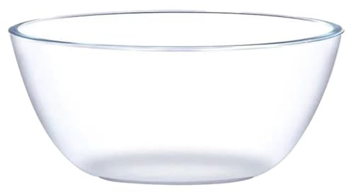 NUOBESTY Ciotola di Vetro Grande 4500Ml Ciotola Multiuso per Mescolare e Servire Insalata Dessert e Zuppa per Casa Ristorante e Feste