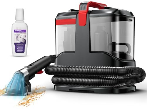 Polsterreiniger Gerät mit 4M Kabel, Waschsauger Teppichreiniger mit Tierhaarbürste und Schlauchreinigungswerkzeug, Kompakter und Tragbarer Nasssauger Polstermöbel für Teppich, Sofa, Polster, Treppen