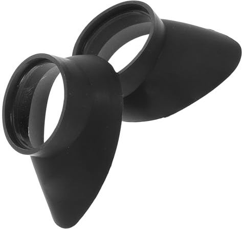 2pcs Black Rubber Eyepiece Covers for Optical Devices and Spotting Scopes | Protective Barrier, Maintains Cleanliness, Outdoor Activities and Travel Use, Compact Accessory Set
