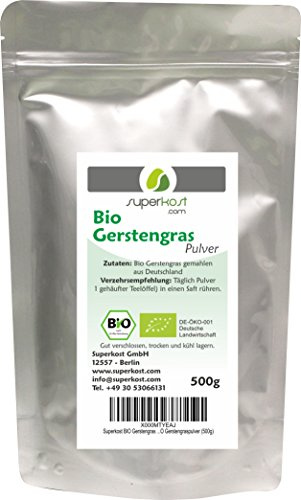 Superkost BIO Gerstengras Pulver aus DEUTSCHLAND oder ÖSTERREICH DE-ÖKO-001 BIO Gerstengraspulver (1000g)