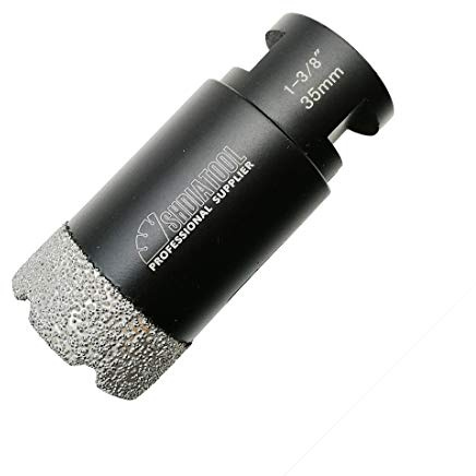 SHDIATOOL Diamond Core Drill Bits 1-3/8 Inch for Porcelain Ceramic Tile Marble Brick Vacuum Brazed Hole Saw 35mm