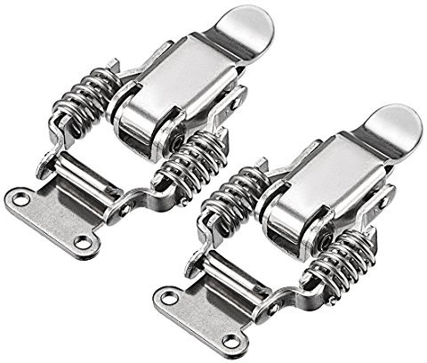 sourcing map HS-022 Stainless Steel 201 Compression Spring Draw Toggle Latch Clamp, 68mm Long, Pack of 2
