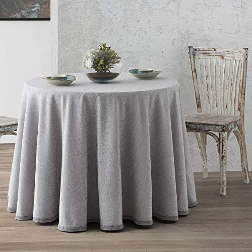 Lanovenanube Ropa o Falda Camilla, Enaguilla Redonda de Tejido Chenilla, Medida 90 cm diámetro, Color Gris Perla. Mantiene el Calor. Aspecto Aterciopelado y Tacto Muy Suave.