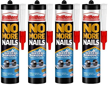Unibond No More Nails Waterproof Adhesive Glue 450g (4 Pack)