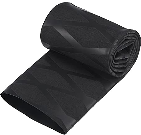 sourcing map 0.5m Lange Schrumpfschlauch 40mm Durchmesser 65mm Flachbreite, Schrumpfverhältnis 2:1 Rutschfeste Schrumpfschläuche mit Maschenmuster Schrumpfschlauch für Griffe Kabel, Schwarz