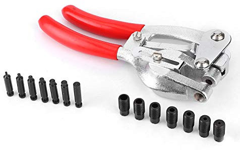 Metall Locher Set, Lochzange Handheld Multifunktional Langlebig für Uhrenarmband für Gummi für Blech für Messing für Leder für Kunststoff