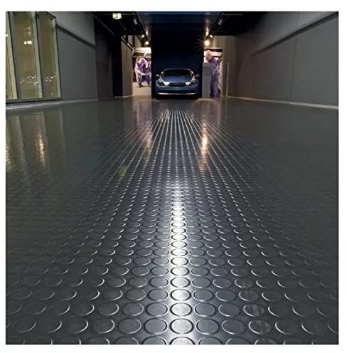 Gummimatte antirutschmatte Garagenmatten für Boden, Schwerlast Garage Bodenläufer & Schutzmatte, Wasser- und schmutzabweisend, Schwarz, 3 mm dick, 1m 1,5m 2m 3m 4m 5m 6m lang