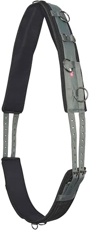 Imperial Riding Longiergurt „IRH Deluxe Extra“, ergonomische Formgebung mit Widerristfreiheit und Metallringen, Dunkles Salbeigrün, Full