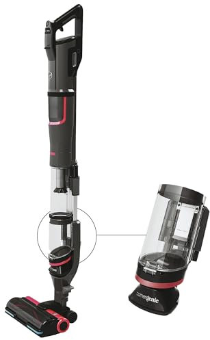 Hoover HFX Akku Staubsauger mit LED-Licht, bis 120 m² saugen I Staubsauger kabellos mit Corner Genie™ zum Reinigen von Ecken & Kanten I mit Anti-Twist gegen Verheddern eingesaugter Haare [HFX10H]