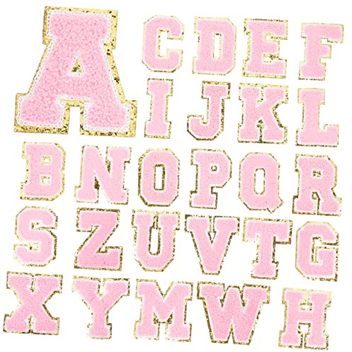 SEWACC 26stücke Aufbügelbare Buchstaben Stickerei Patches Buchstaben Applikationen Für Kleidung Taschen Hüte Socken Diy Dekoration