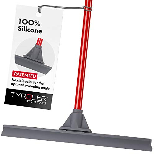 Professionell golvskrapa: 45 cm silikonhuvud, 140 cm anti-rost aluminiumhandtag, flexibel gemensam design, kraftig konstruktion
