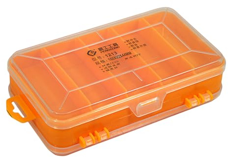 Kexpery Doppelseitiger Aufbewahrungskoffer für Kleinteile, transparenter Kunststoff, Werkzeugbox, Organizer, multifunktional, Hardware-Organizer, Box Fach für Muttern, Bolzen, Schrauben, Nägel, kleine