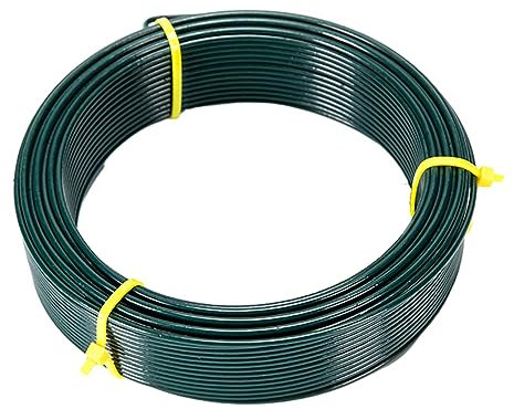 30.5m Garden Wire,2mm Plastic Coated Wire Plant Training Wire for Climbing Plants Support Fence Trellis for Gardening,Home, Office,Green