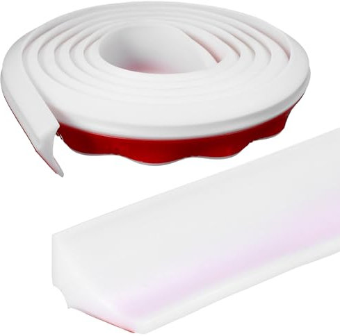 OKUMEYR Duschschwelle Wasserbarriere Selbstklebend Silikon Gummi Duschwasserstopper Für Badezimmer Und Küche Universelle Einfache Installation Transparent