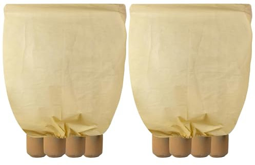 DEWUR 80g /m² Vlies Pflanzen Winterschutz Frostschutz Jutesack für Palmen Tomaten Zitronenbaum Oleander Plant Hanfpalme (2 Stk.(140x200cm))