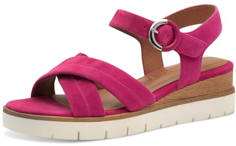 Tamaris Donna 1-28202-42 - Sandali con zeppa Fuxia, taglia 42 EU, Fucsia, 42 EU