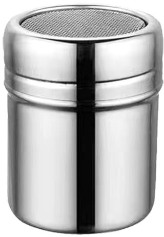 Edelstahl-Pulverstreuer Schokoladenstreuer Edelstahl-Puderzuckerstreuer Kaffee- Und Kakaostreuer Mit Feinmaschigem Deckel Zuckerstreuer Mehl Sift Edelstahl-Pulverstreuer Mehlsieb