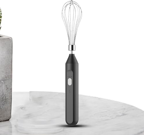 Sbattitore per uova, sbattitore elettrico per uova, 3 velocità, multifunzione, ricaricabile, automatico, per schiuma di latte, caffè, latte, cioccolata calda, condimenti per insalata