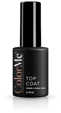 ColorMe Gel Top Coat für semipermanenten Gel-Lack, 10 ml, UV/LED, ohne HEMA und 100 % vegan, lange Haltbarkeit, intensiver Glanz und professionelles Finish – Nagellack für perfekte Maniküre