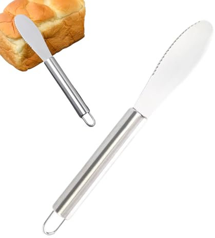 Épandier De Beurre, Épandier De Fromage À Couteau À Beurre À Fromage En Acier Inoxydable Avec Poignée Ergonomique, Couteau À Beurre Avec Bord De Serte, Épandier De Beurre Polyvalent Pour Condiments