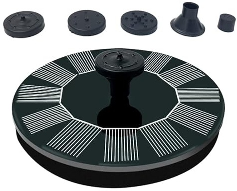 ifundom Solar Fountain Mini Water Pump for Garden Solar Panel Fountain Automatic Floating Design for Outdoor Water Features Black