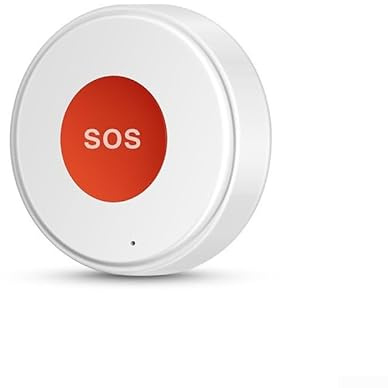 Zeroupshop Bouton d'alarme WiFi SOS avec batterie rechargeable, interrupteur de sécurité intelligent compatible avec Tuya Smart pour Alexa pour Google Assistant IPX4 étanche