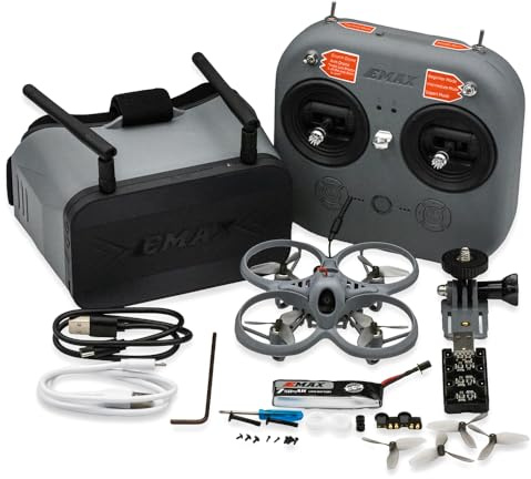 Tinyhawk Lite Analog Drohne FPV RTF Kit mit Kamera Brille und Controller für Anfänger Kinder Erwachsene Ready To Fly Set Mini Racing Quadrocopter mit ERLS RunCam Nano 3 VTX 25mW 100mW 400mW 750mAh
