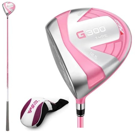 Golfdriver #1 W 12,5 grader vänsterhänta kvinnor med kolskaft smidd ansikte #1 trägolfklubb med huvudbonad (vänster, #1 W med huvudbonad)