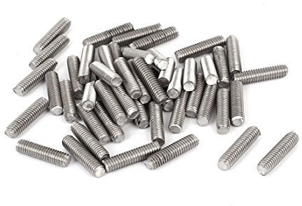 sourcing map 50 Stück Gewindestangen M4x16mm Edelstahl 304 Gewindestift Metrischem Vollgewinde Bar Gewindestäbe für Befestigung CNC-Werkzeugmaschinen 3D-Drucker Industrie Geräte