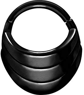 PIERCINGLINE Chirurgenstahl Segmentring Clicker | Ethnodesign | Piercing Ring Ohr Helix Nase Septum | Farbauswahl