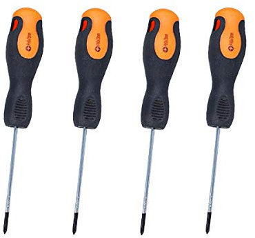 LEDLUX 4 Pezzi Cacciaviti a Croce, Cacciavite Stella, Con Punta Magnetica, Misura PH0 3X75mm
