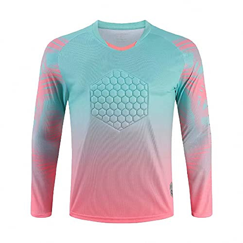 MAOTN Ensemble Tenue de Gardien de Football,Maillot de Gardien de But Respirant/Extensible/résistant à la Transpiration,Pink2,3XL