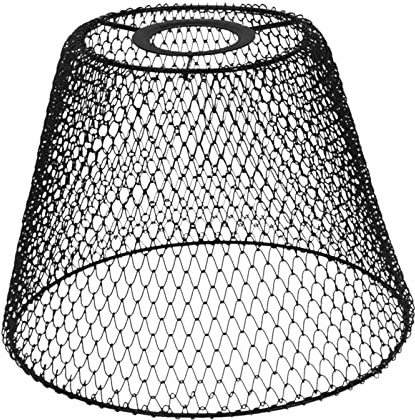 Lurrose Tisch Lampenschirm Metall Kronleuchter Lampenschirm Ersatzschirm Lampe Lampenabdeckung für Tischlampe Stehlampe Hängelampe Wandllampe Pendelleuchte Schwarz Ersatz